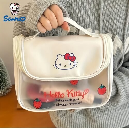 Bolso Tote Sanrio Hello Kitty – Organizador de Maquillaje, Gran Capacidad