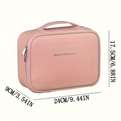 Bolsa de Maquillaje Desmontable – Gran Capacidad con Múltiples Capas y Soporte para Brochas