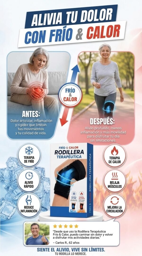 RODILLERA DE COMPRESIÓN TERMICA DE GEL