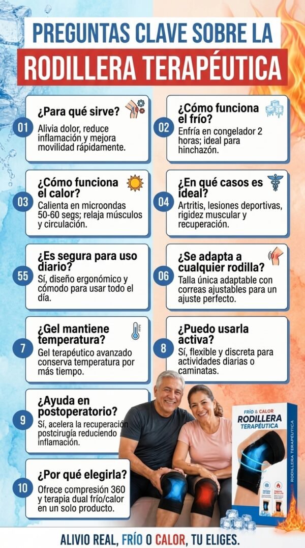 RODILLERA DE COMPRESIÓN TERMICA DE GEL
